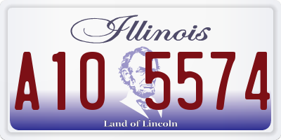 IL license plate A105574