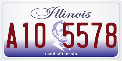 IL license plate A105578
