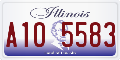 IL license plate A105583