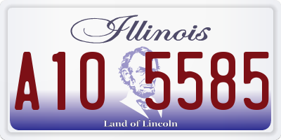 IL license plate A105585