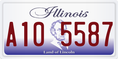 IL license plate A105587