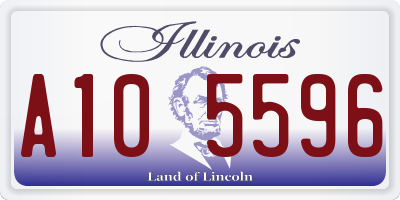IL license plate A105596