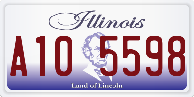 IL license plate A105598