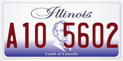 IL license plate A105602