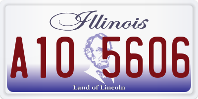 IL license plate A105606