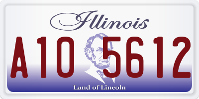 IL license plate A105612