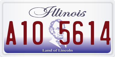 IL license plate A105614