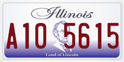 IL license plate A105615