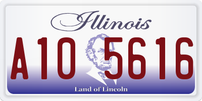 IL license plate A105616