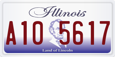 IL license plate A105617