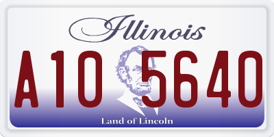 IL license plate A105640