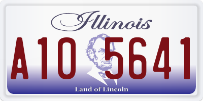 IL license plate A105641
