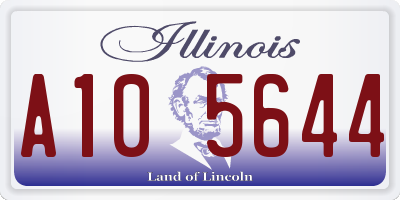 IL license plate A105644