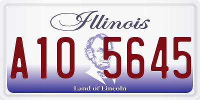 IL license plate A105645