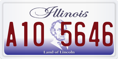 IL license plate A105646