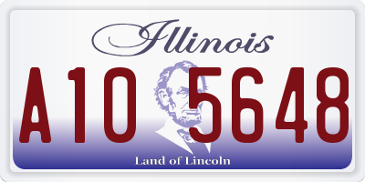 IL license plate A105648
