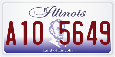 IL license plate A105649