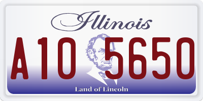 IL license plate A105650