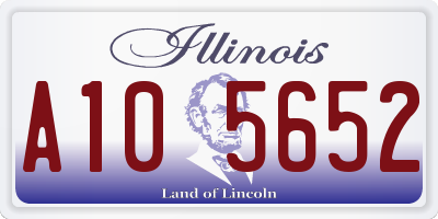 IL license plate A105652