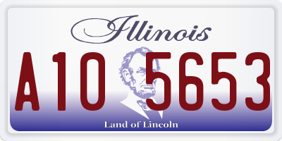 IL license plate A105653