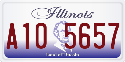 IL license plate A105657