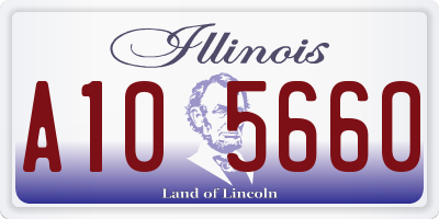 IL license plate A105660