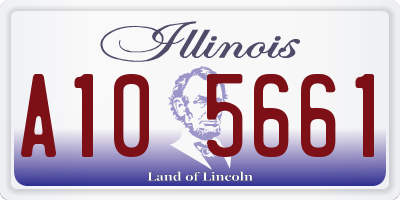 IL license plate A105661