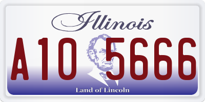 IL license plate A105666