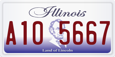 IL license plate A105667