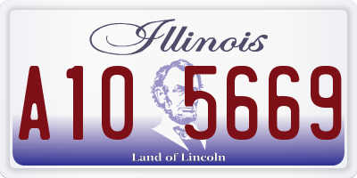 IL license plate A105669
