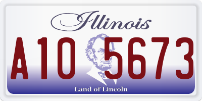 IL license plate A105673