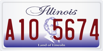 IL license plate A105674