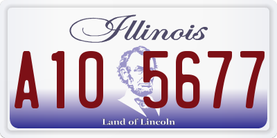 IL license plate A105677