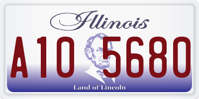 IL license plate A105680