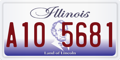 IL license plate A105681