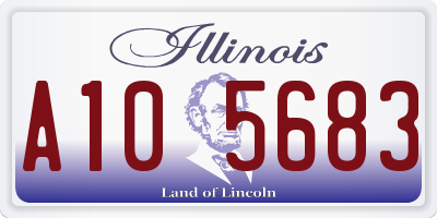 IL license plate A105683