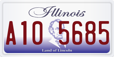 IL license plate A105685