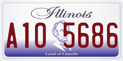 IL license plate A105686