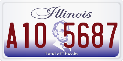 IL license plate A105687