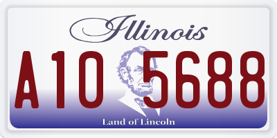 IL license plate A105688