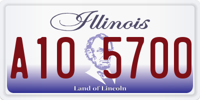 IL license plate A105700