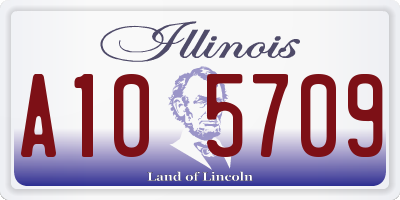 IL license plate A105709