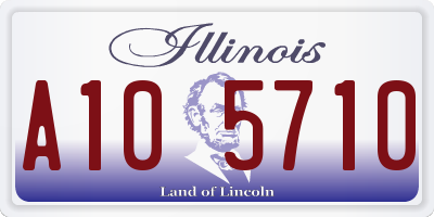 IL license plate A105710