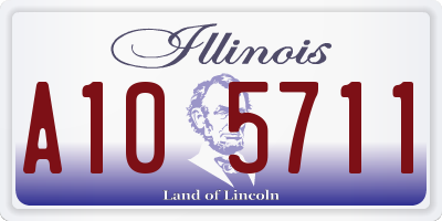 IL license plate A105711
