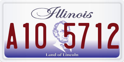 IL license plate A105712