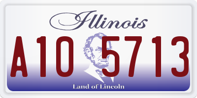 IL license plate A105713