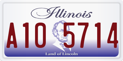 IL license plate A105714