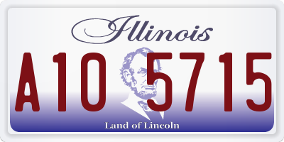 IL license plate A105715