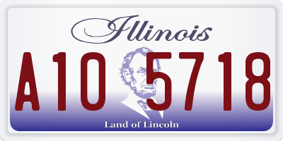 IL license plate A105718