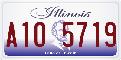 IL license plate A105719